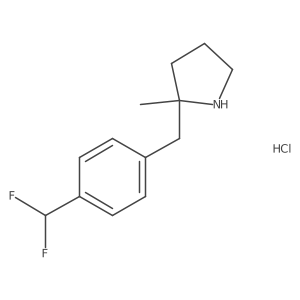 2-{[4-(Difluoromethyl)phenyl]methyl}-2-methylpyrrolidine hydrochloride结构式