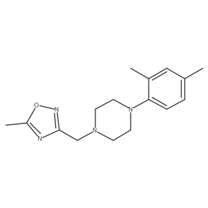 1-(2,4-Dimethylphenyl)-4-[(5-methyl-1,2,4-oxadiazol-3-yl)methyl]piperazine结构式