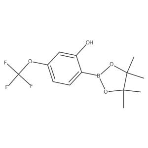 2-(Tetramethyl-1,3,2-dioxaborolan-2-yl)-5-(trifluoromethoxy)phenol结构式