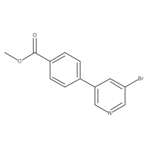 Methyl 4-(5-bromopyridin-3-yl)benzoate结构式