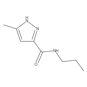 3-Methyl-N-propyl-1H-pyrazole-5-carboxamide结构式