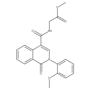 Methyl 2-(2-(2-methoxyphenyl)-1-oxo-1,2-dihydroisoquinoline-4-carboxamido)acetate结构式