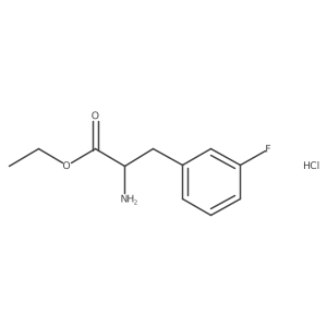 Ethyl 2-amino-3-(3-fluorophenyl)propanoate hydrochloride结构式