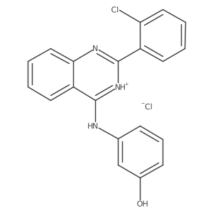 3-[[2-(2-Chlorophenyl)quinazolin-3-ium-4-yl]amino]phenol;chloride结构式