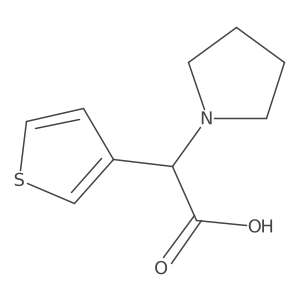 2-(Pyrrolidin-1-yl)-2-(thiophen-3-yl)acetic acid Structure