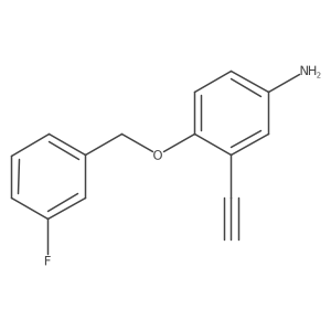 3-Ethynyl-4-(3-fluorobenzyloxy)aniline Structure