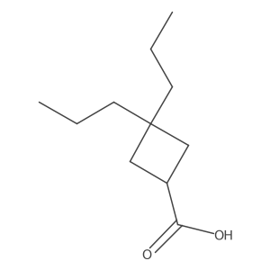 3,3-Dipropylcyclobutane-1-carboxylic acid Structure