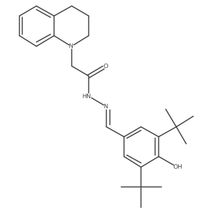 (E)-N'-(3,5-di-tert-butyl-4-hydroxybenzylidene)-2-(3,4-dihydroquinolin-1(2H)-yl)acetohydrazide结构式