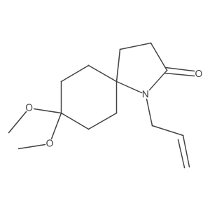 8,8-Dimethoxy-1-(2-propen-1-yl)-1-azaspiro[4.5]decan-2-one结构式