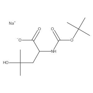 Sodium 2-{[(tert-butoxy)carbonyl]amino}-4-hydroxy-4-methylpentanoate Structure