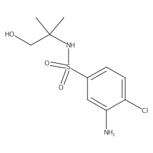 3-Amino-4-chloro-N-(1-hydroxy-2-methylpropan-2-yl)benzenesulfonamide Structure