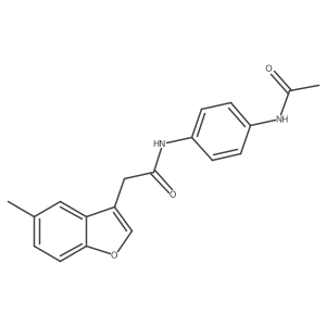 N-[4-(acetylamino)phenyl]-2-(5-methyl-1-benzofuran-3-yl)acetamide结构式