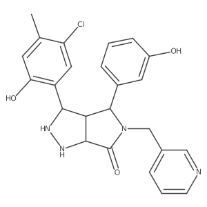 3-(5-Chloro-2-hydroxy-4-methylphenyl)-4-(3-hydroxyphenyl)-5-(pyridin-3-ylmethyl)-1,2,3,3a,4,6a-hexahydropyrrolo[3,4-c]pyrazol-6-one结构式