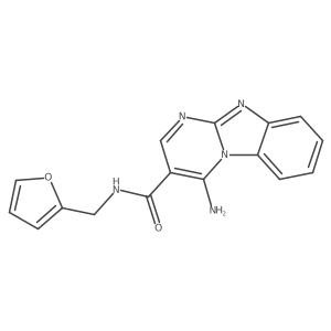 4-amino-N-(furan-2-ylmethyl)pyrimido[1,2-a]benzimidazole-3-carboxamide结构式