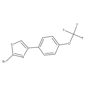 2-Bromo-4-(4-trifluoromethoxy-phenyl)-thiazole结构式