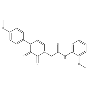 N-(2-methoxyphenyl)-2-[4-(4-methoxyphenyl)-2,3-dioxo-1,2,3,4-tetrahydropyrazin-1-yl]acetamide结构式