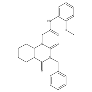 2-(3-benzyl-2,4-dioxo-4a,5,6,7,8,8a-hexahydroquinazolin-1-yl)-N-(2-methoxyphenyl)acetamide Structure
