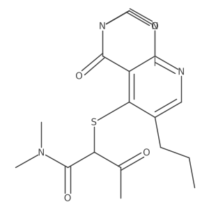 2-((1,3-dimethyl-2,4-dioxo-6-propyl-1,2,3,4-tetrahydropyrido[2,3-d]pyrimidin-5-yl)thio)-N,N-dimethyl-3-oxobutanamide Structure