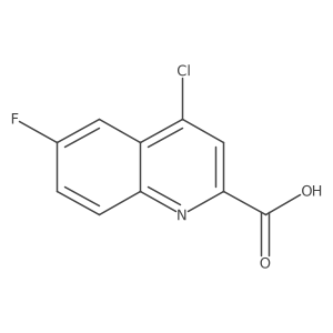 2-Quinolinecarboxylic acid, 4-chloro-6-fluoro- Structure