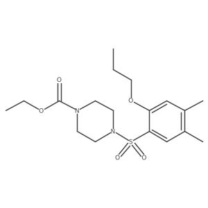 Ethyl 4-[(4,5-dimethyl-2-propoxyphenyl)sulfonyl]piperazinecarboxylate结构式
