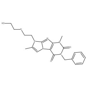 3-benzyl-8-(2-(2-hydroxyethoxy)ethyl)-1,7-dimethyl-1H-imidazo[2,1-f]purine-2,4(3H,8H)-dione Structure