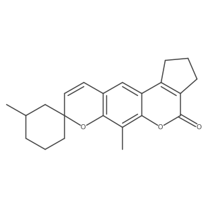 3,6'-dimethyl-2',3'-dihydrospiro[cyclohexane-1,8'-cyclopenta[c]pyrano[3,2-g]chromen]-4'(1'H)-one结构式