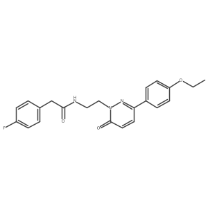 N-(2-(3-(4-ethoxyphenyl)-6-oxopyridazin-1(6H)-yl)ethyl)-2-(4-fluorophenyl)acetamide结构式