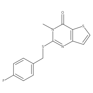 2-[(4-fluorobenzyl)sulfanyl]-3-methylthieno[3,2-d]pyrimidin-4(3H)-one结构式