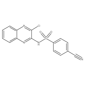 N-(3-chloro-2-quinoxalinyl)-4-cyanobenzenesulfonamide结构式