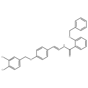 2-(Phenylmethoxy)benzoic acid 2-[[4-[(3,4-dichlorophenyl)methoxy]phenyl]methylene]hydrazide Structure