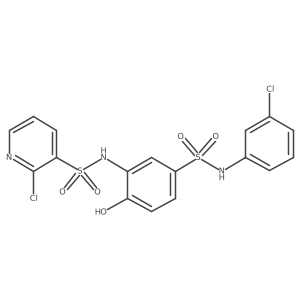 2-chloro-N-{5-[(3-chlorophenyl)sulfamoyl]-2-hydroxyphenyl}pyridine-3-sulfonamide Structure