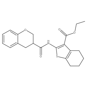 ethyl 2-[(3,4-dihydro-2H-chromen-3-ylcarbonyl)amino]-4,5,6,7-tetrahydro-1-benzothiophene-3-carboxylate Structure