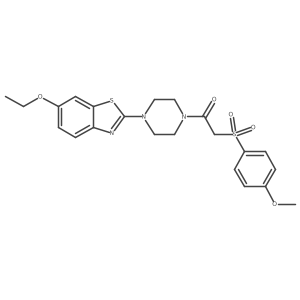 1-(4-(6-Ethoxybenzo[d]thiazol-2-yl)piperazin-1-yl)-2-((4-methoxyphenyl)sulfonyl)ethanone结构式