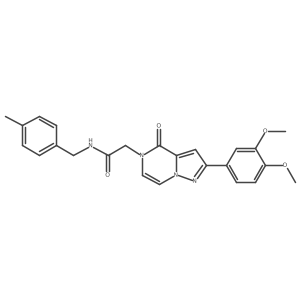 2-(2-(3,4-dimethoxyphenyl)-4-oxopyrazolo[1,5-a]pyrazin-5(4H)-yl)-N-(4-methylbenzyl)acetamide结构式