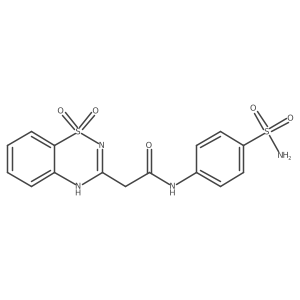 2-(1,1-dioxo-2H-1lambda6,2,4-benzothiadiazin-3-yl)-N-(4-sulfamoylphenyl)acetamide结构式