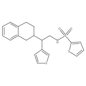 N-(2-(3,4-dihydroisoquinolin-2(1H)-yl)-2-(thiophen-3-yl)ethyl)thiophene-2-sulfonamide Structure