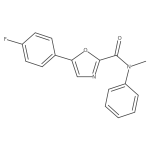 5-(4-fluorophenyl)-N-methyl-N-phenyloxazole-2-carboxamide结构式