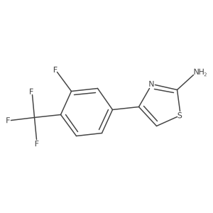 4-[3-Fluoro-4-(trifluoromethyl)phenyl]-1,3-thiazol-2-amine Structure