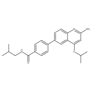 4-(2-Amino-4-isopropoxy-quinazolin-6-yl)-n-isobutyl-benzamide结构式