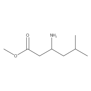 Methyl 3-amino-5-methylhexanoate结构式