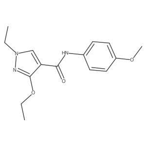 3-ethoxy-1-ethyl-N-(4-methoxyphenyl)-1H-pyrazole-4-carboxamide结构式