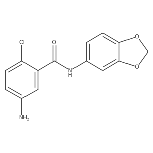 5-Amino-N-(benzo[d][1,3]dioxol-5-yl)-2-chlorobenzamide结构式
