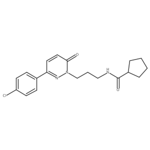 N-(3-(3-(4-chlorophenyl)-6-oxopyridazin-1(6H)-yl)propyl)cyclopentanecarboxamide结构式
