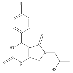 4-(4-bromophenyl)-6-(2-hydroxypropyl)-3,4,6,7-tetrahydro-1H-pyrrolo[3,4-d]pyrimidine-2,5-dione Structure
