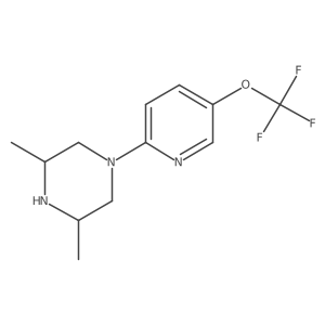 3,5-Dimethyl-1-[5-(trifluoromethoxy)pyridin-2-yl]piperazine Structure