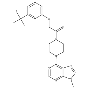 1-(4-{3-methyl-3H-[1,2,3]triazolo[4,5-d]pyrimidin-7-yl}piperazin-1-yl)-2-[3-(trifluoromethyl)phenoxy]ethan-1-one Structure