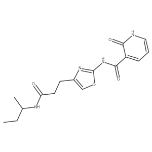 N-(4-(3-(sec-butylamino)-3-oxopropyl)thiazol-2-yl)-2-oxo-1,2-dihydropyridine-3-carboxamide Structure