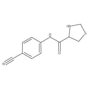 N-(4-cyanophenyl)-1,3-thiazolidine-4-carboxamide Structure