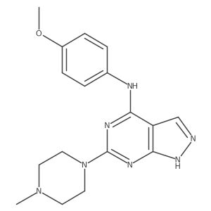 N-(4-methoxyphenyl)-6-(4-methylpiperazin-1-yl)-1H-pyrazolo[3,4-d]pyrimidin-4-amine Structure