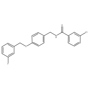 O=C(NCc1ccc(OCc2cccc(F)c2)cc1)c1ccnc(Cl)c1结构式
